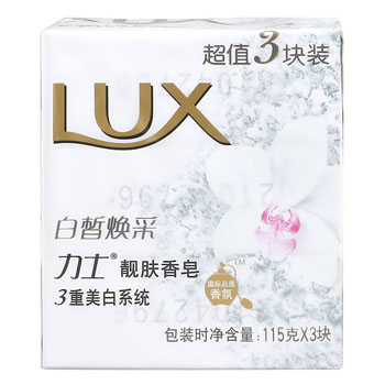 力士香皂白皙焕采115g*3 洗澡肥皂 联合利华