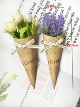 European wedding fake flower Kraft paper simulation flower set home interior living room decoration fake flower shooting background props