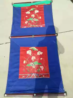 Hot sale nostalgic collection of the Republic of China windproof curtain pure handmade old embroidery curtain embroidery Exquisite Collection special sale