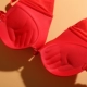 Đỏ một mảnh không vòng thép siêu quây gợi cảm sâu V ngực nhỏ dày dì lady nhỏ liền mạch áo lót