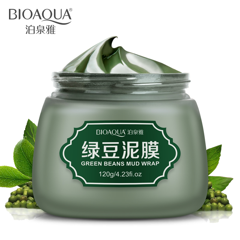 泊泉雅绿豆泥浆面膜泥膜冬季补水控油去痘深度清洁面膜紧致去黑头