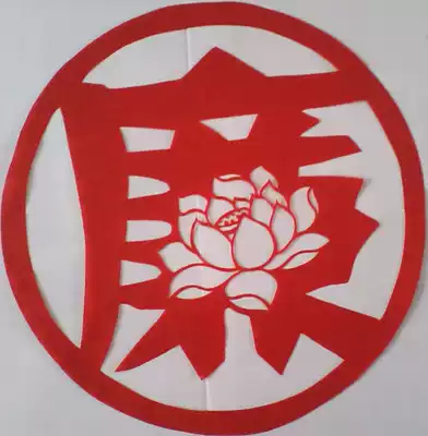 Explosive red Lianzi paper-cutting, clean and clean government window grilles, handmade hollow paper carving, double-sided red rice paper, students and children