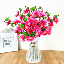Simulation plum blossom branches peach blossoms Chinese plum fake flowers silk flowers decorative flowers home living room TV cabinet decoration floral art