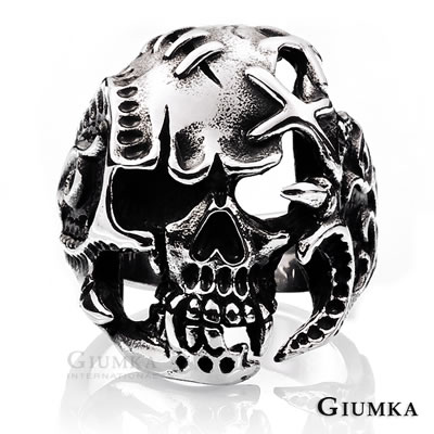 台湾官网直邮进口【GIUMKA个性潮男】黑暗斗士德国精钢戒指