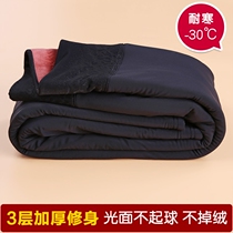  Winter thick slim-fit warm pants womens three-layer plus velvet thick winter knee pads plus size high waist glossy cotton pants leggings