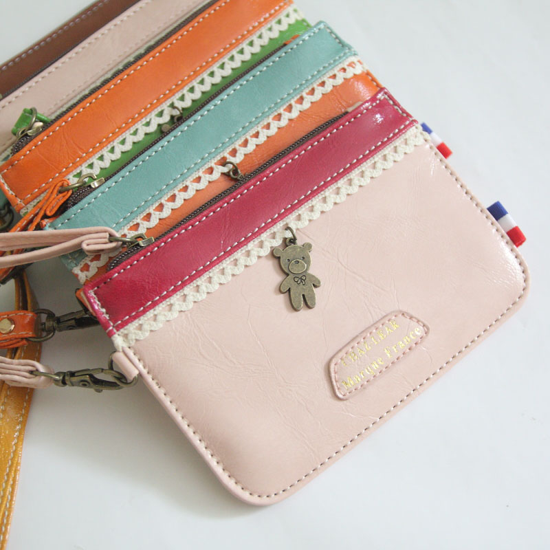 New stylish beautifully scenarier Riel parquet lace with hand zero money Sundries Key Bag Week Three Er Groceries