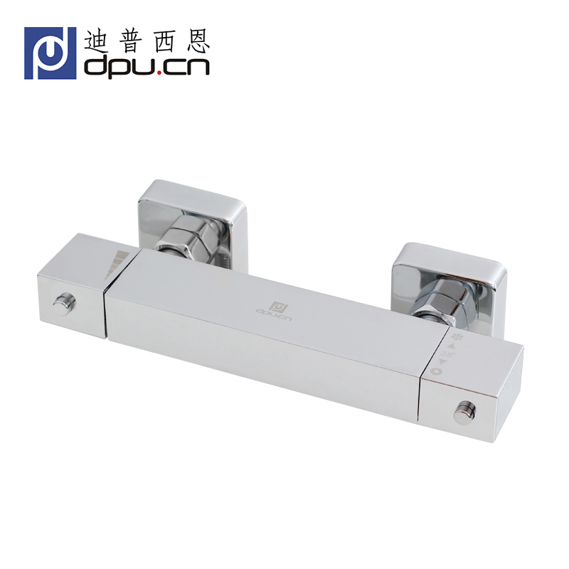 Square smart thermostatic Ming installed shower faucet solar electric water heater under the water hot and cold mixing valve