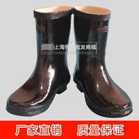 Authentic Thượng Hải đôi tiền thương hiệu khai thác giày nam và nữ cao su mưa mưa Zhongtong giày bảo hiểm lao động giày đi mưa ủng cao su lội nước
