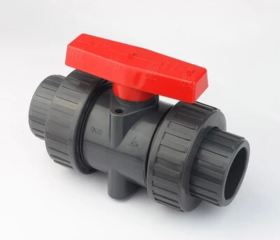 Shanghai Yaowei CSC double live ball valve UPVC live valve PVC double by order ball valve 20mm DN15 1 2 inch
