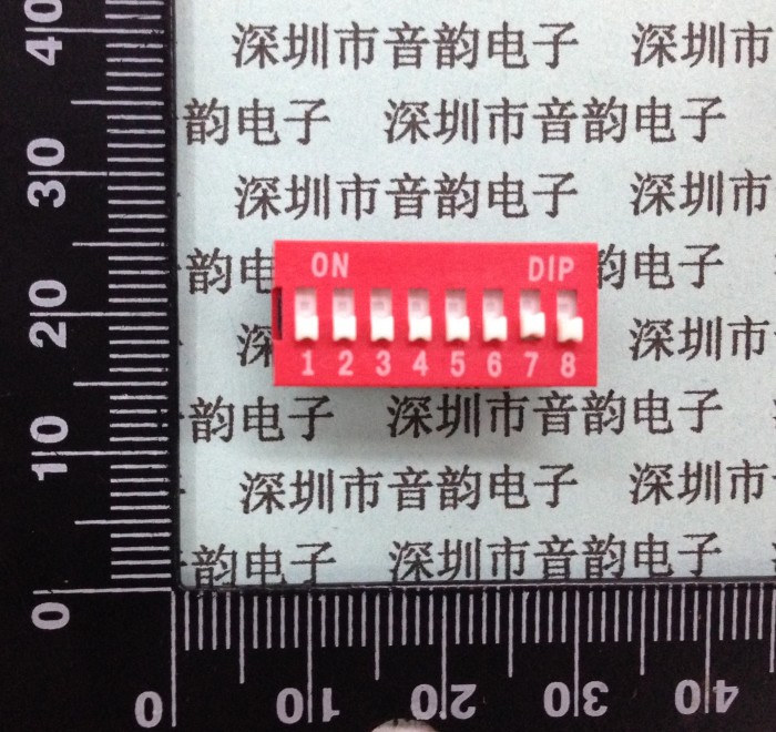 Dial code switch flat dial switch 8 bits 8P toggle switch foot distance 2 54MM DIP16