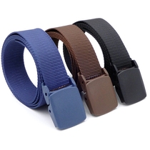 Plastic buckle belt outdoor 3 3cm mens and womens nylon belt quick-drying metal-free security belt
