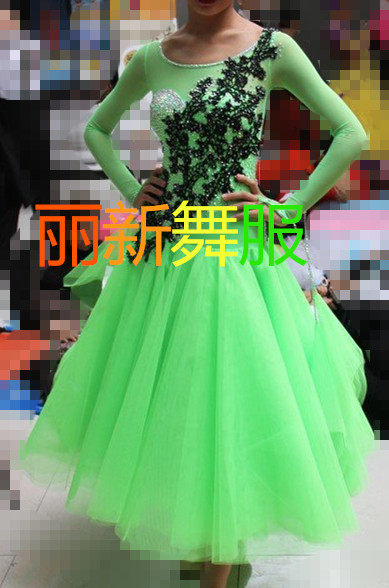New Beautiful Lady Morden Dance Dress National Standard Dance Dress Big Swing Competition Nepotism Dress Custom B-198