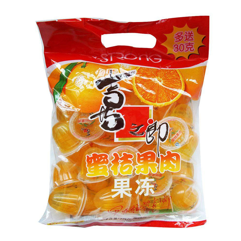 【天猫超市】喜之郎果冻 蜜桔果肉果冻大袋990g/袋 营养又健康