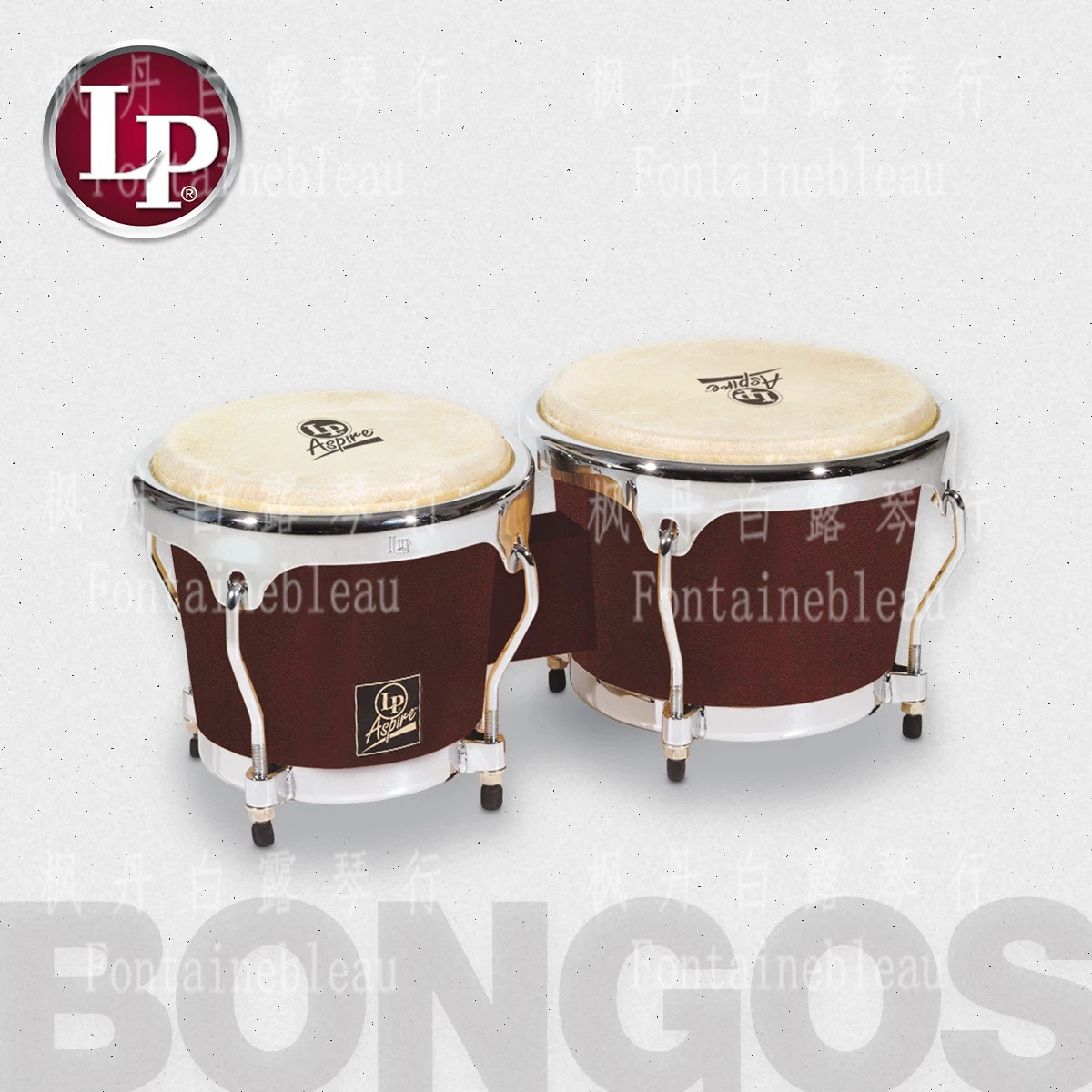 Fontainebleau American Lp 601 DW Aspire Series Wooden Bongo Drum Bongo Tambourine Flamenco