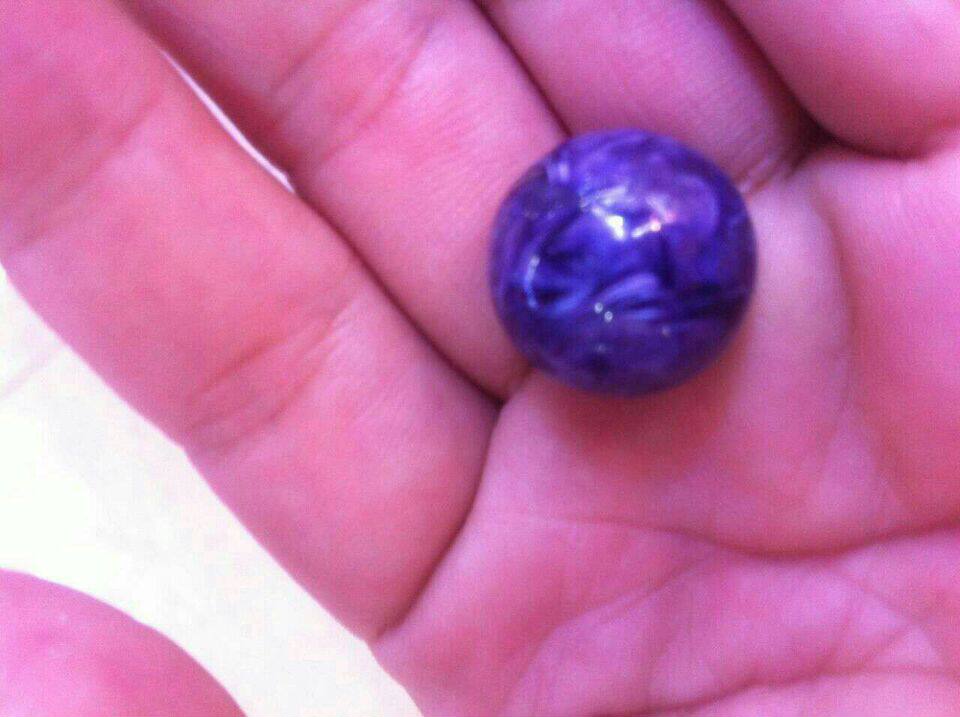 Purple dragon crystal single bead sea pattern stone single bead set dyed victory flag infrared heating thin