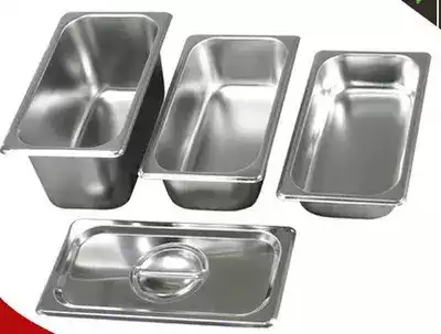 1 3 stainless steel American straight body number basin stainless steel American plate food plate ice cream basin lid