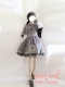 Áo mềm mại của em gái loli hoàng gia áo gió + vest + váy kẻ sọc phù hợp với đồng phục học sinh váy trắng trễ vai váy đầm