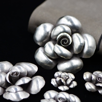 A selfie) by the Thai handmade silver pure silver DIY accessories Merchants big flowers pendants HD02