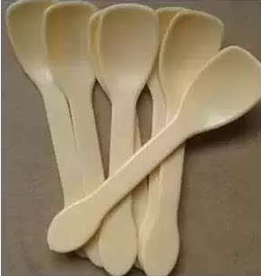 Disposable Spoon Plastic Packaging Takeaway Fast Food Soup Spoon Dessert Small Spoon Alone Packaging Ice Cream Commercial