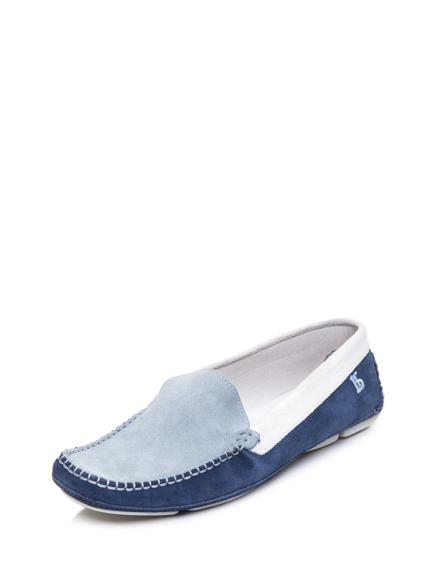 Roberto Botticelli 蓝白拼色反绒驾驶鞋