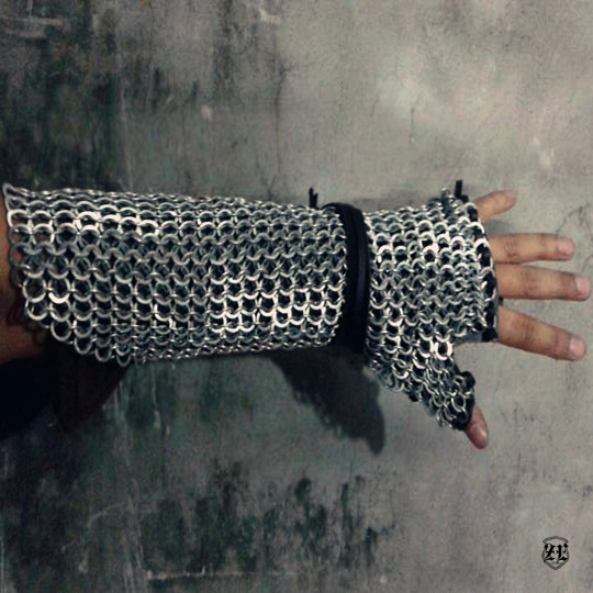 Chainmail Gloves Bracers Crusader Soft Hogmail Chainring Knight