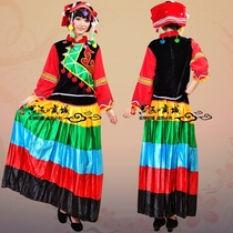 New Yi ethnic dance costumes adult female fire to perform the dress Miao ethnic minority in the festival