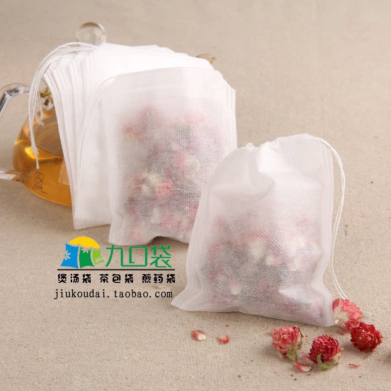 Unwoven Fabrics Tea Bag 8 * 12cm Number of tea bags Herbal Medicine Bag Frying bag Medicinal Powder Bag of Brine Bags Disposable