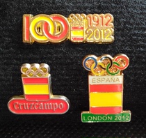 2012 London Olympics badge Spanish Olympic Committee first anniversary badge 3 Spanish NOC badges