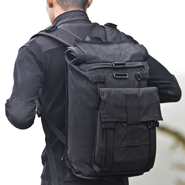 mission workshop R2 wax black modular backpack bicycle bag dead fly bag made in the United States