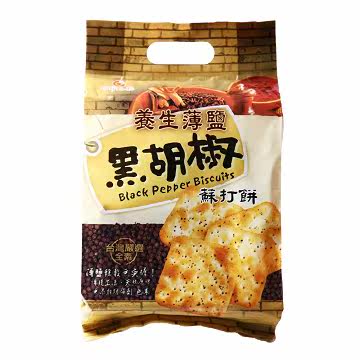 巧益 薄盐黑胡椒苏打饼 260g