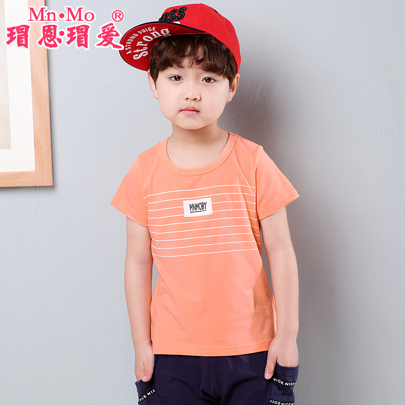 瑁恩瑁爱男童短袖t恤中大童上衣童装2016夏装儿童卡通学生T恤男潮