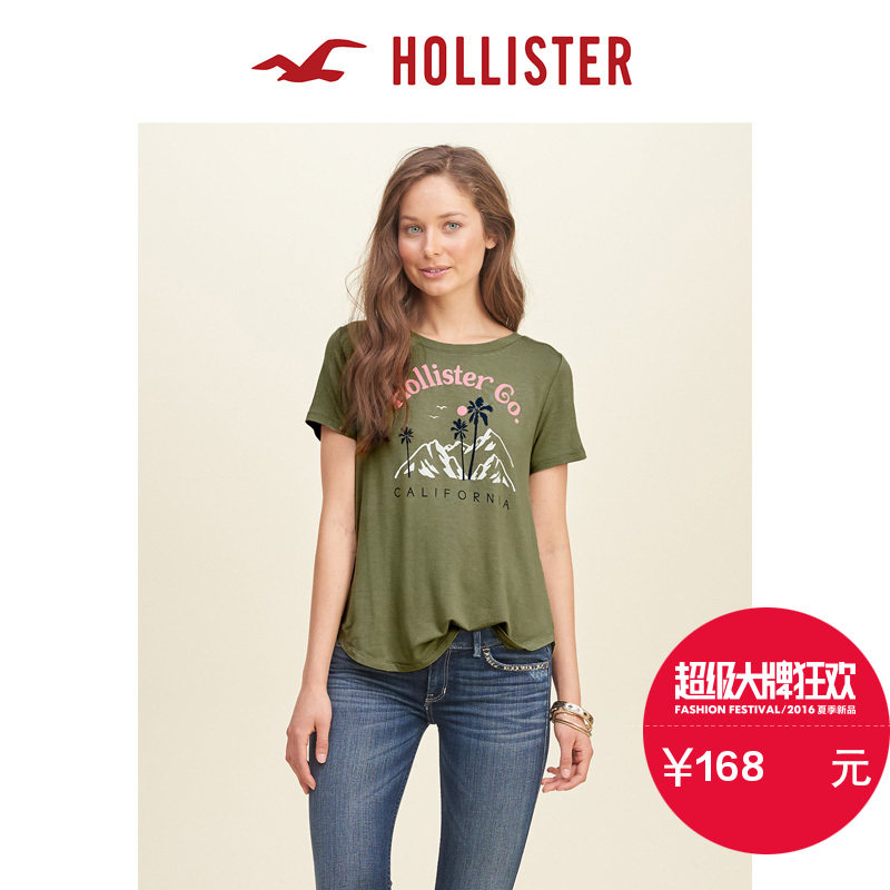 Hollister 标识图案T恤 女 125043