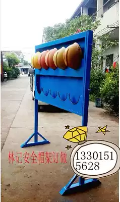 Special price hard hat rack Shelf Hat rack Wall-mounted hat rack 10 grid