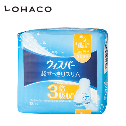 LOHACO 日本进口 whisper/护舒宝 超干爽护翼卫生巾  28cm 18片