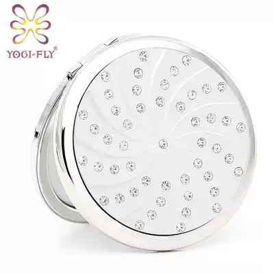 Girlfriend gift Yagfi round portable makeup mirror when running portable small mirror DIY birthday gift