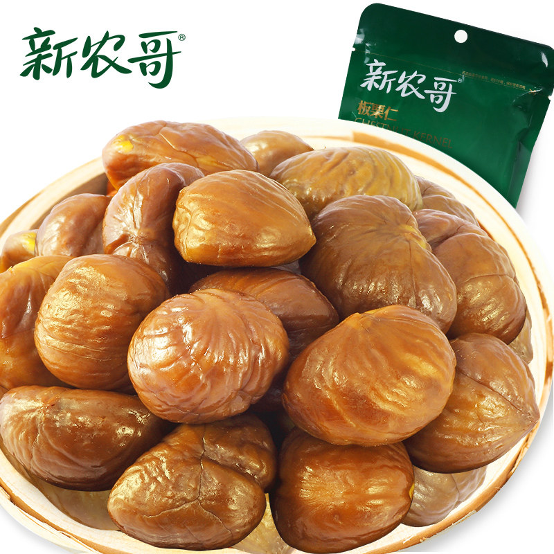 【天猫超市】新农哥休闲零食好吃甜糯米板栗仁108g 办公 坚果炒货