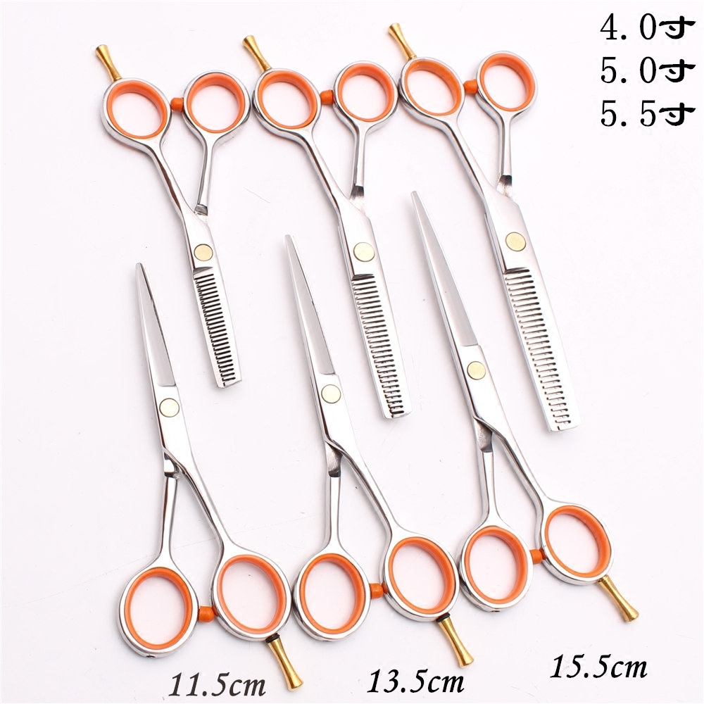 Custom 4 inch haircut scissors 5 inch flat scissors 5 5 inch hair set Liu Hai thin scissors tool hair trim