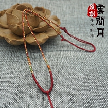 Hand knitting high - grade jade red rope jade necklace gold hanging rope honey wax hanging rope men and women
