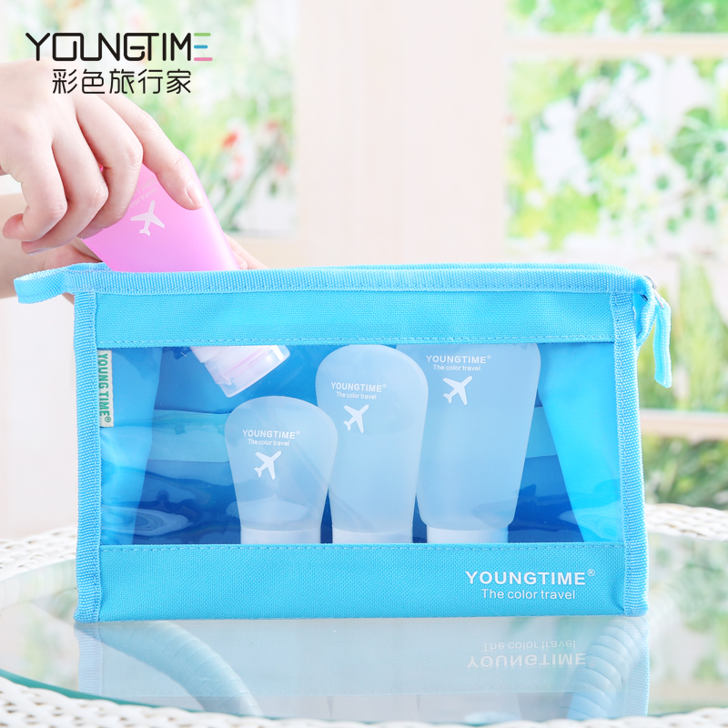 youngtime韩版时尚多功能化妆包洗漱包旅行PVC透明防水收纳袋