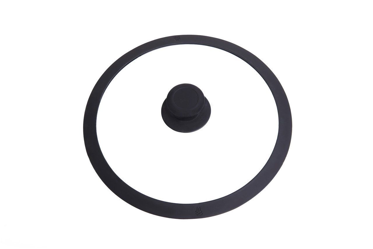 Exported to the United States silicone outer ring glass pot lid frying pan lid silicone top bead double vent wide side pot lid