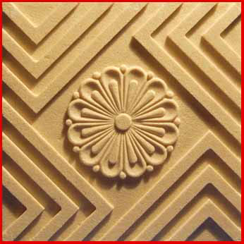 Upper Sea Dragon Octopus Sandstone TV Background Board Culture Stone Reliefs Plank Furniture Plates-Polyline Flower Heartboards