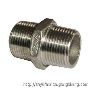 304 precision cast hexagonal outer wire double head external wire short double male screw pipe threaded straight joint plumbing external wire double male screw