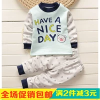 Phim hoạt hình mới trẻ em dày cotton cộng với đồ lót nhung bộ bé trai và bé gái mùa thu quần áo nhiệt đồ bộ trẻ em