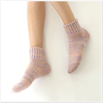 Japan autumn and winter Angora rabbit wool socks children thickened warm middle tube loose mouth seamless women cashmere socks