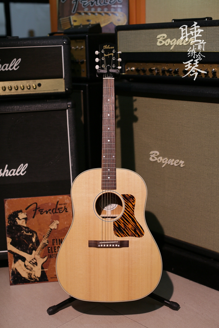 (Qinlu Musical Instruments) Gibson J-35 All Single Board Electric Box Folk Acoustic Guitar - Taobao