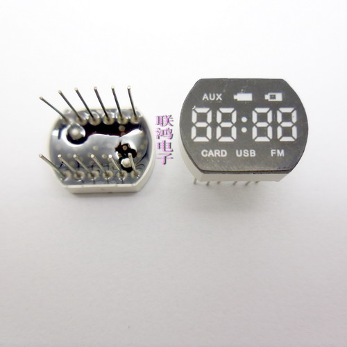 MP3 glow tube small 4 8-card sound glow tube DVD MP3 screen oval MP3 12P red light