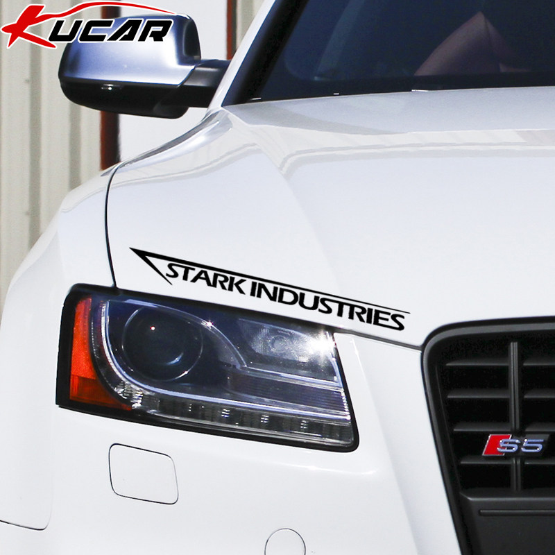 kucar Iron Man car stickers Stark Industrial car Hood Headlamps Eyebrow stickers Avengers Moto-Taobao