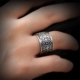 999 sterling bạc nhẫn nhẫn cá tính buộc ngón tay thủy triều nam trang sức bạc nhẫn rộng retro Thái bạc nam chỉ số ngón tay độc đoán