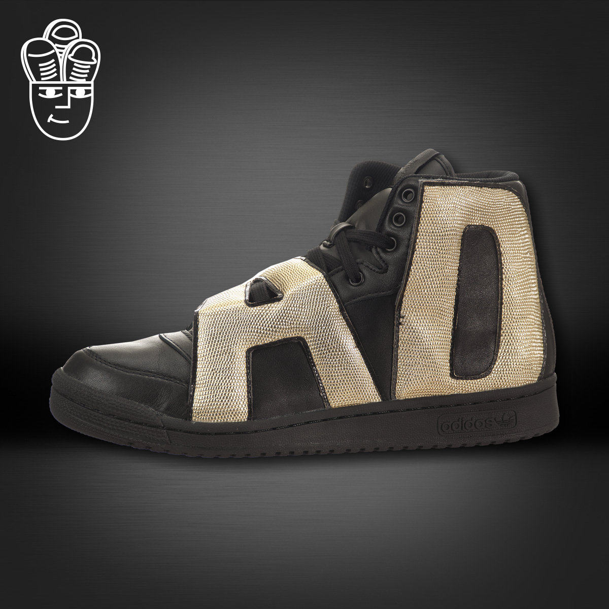 阿迪达斯Adidas Jeremy Scott三叶草限量字母高帮板鞋 情侣休闲鞋