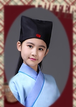 Ancient costume students dedicated Chinese culture Hanfu hat spot ancient children Hanfu Ruby hat headgear